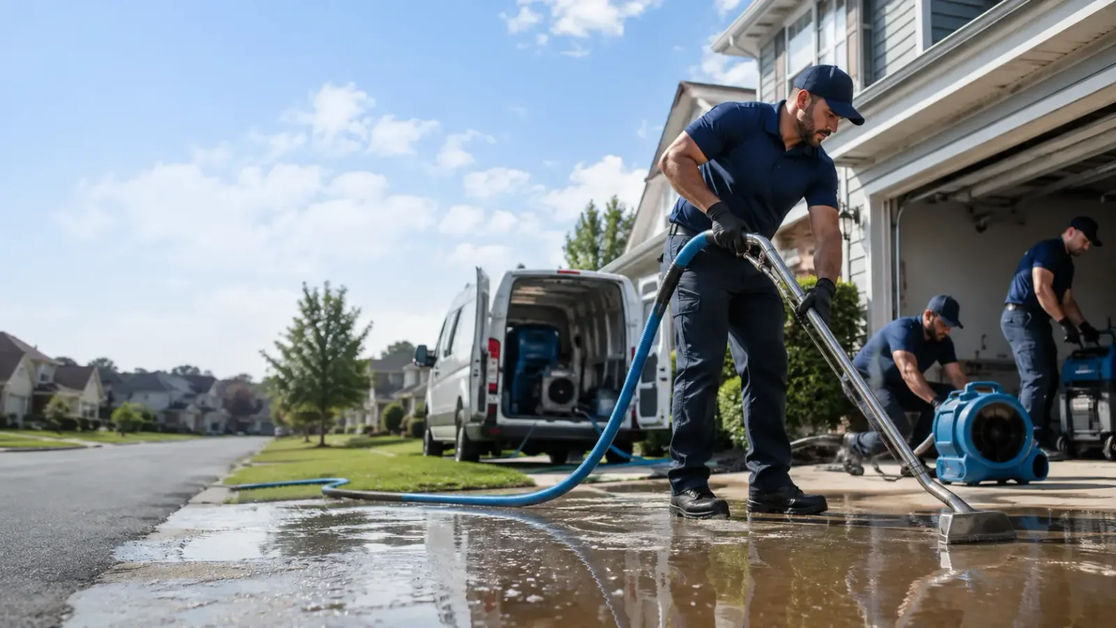 Flood Damage Restoration in Center Line, MI